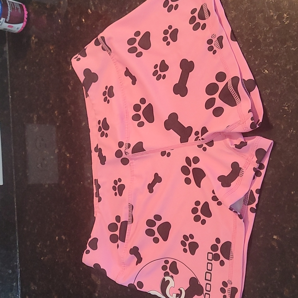 Barbell VooDoo paw print booty shorts